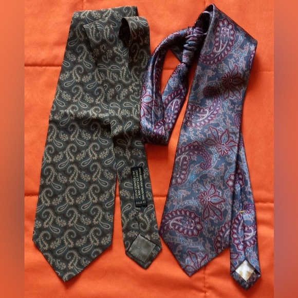 Giorgio Armani TIE Multicolor bundle 2 Made in Italy - Picture 1 of 5